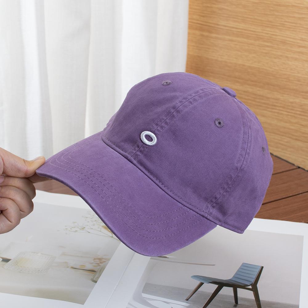 Four Seasons Simple Circle Embroidery Baseball Cap Men's and Women's Alphabet Embroidery Cap Versatile Show Small Face