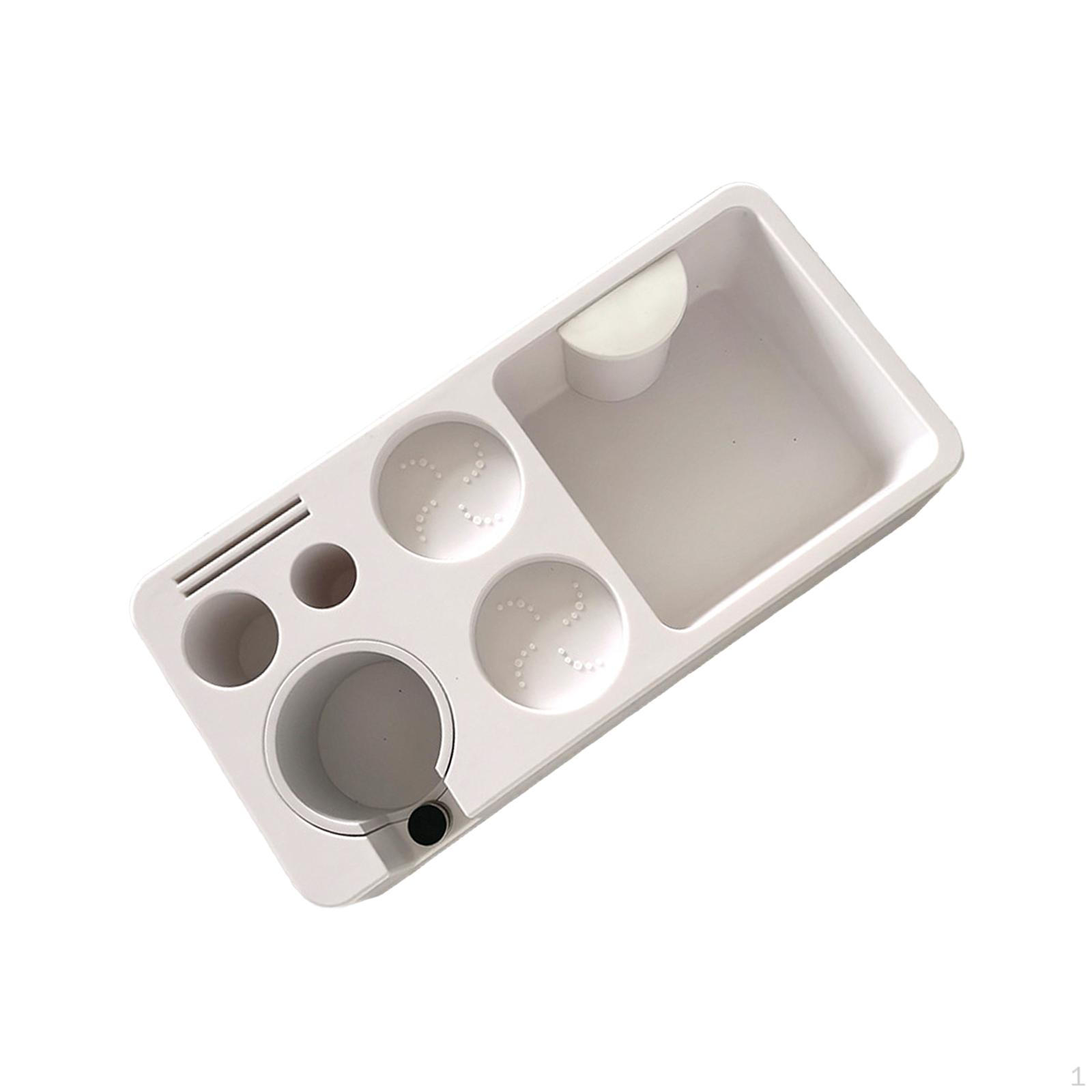 

Держатель тампера для кофейного фильтра, регулируемый инструмент для бариста, противоскользящий органайзер для эспрессо white