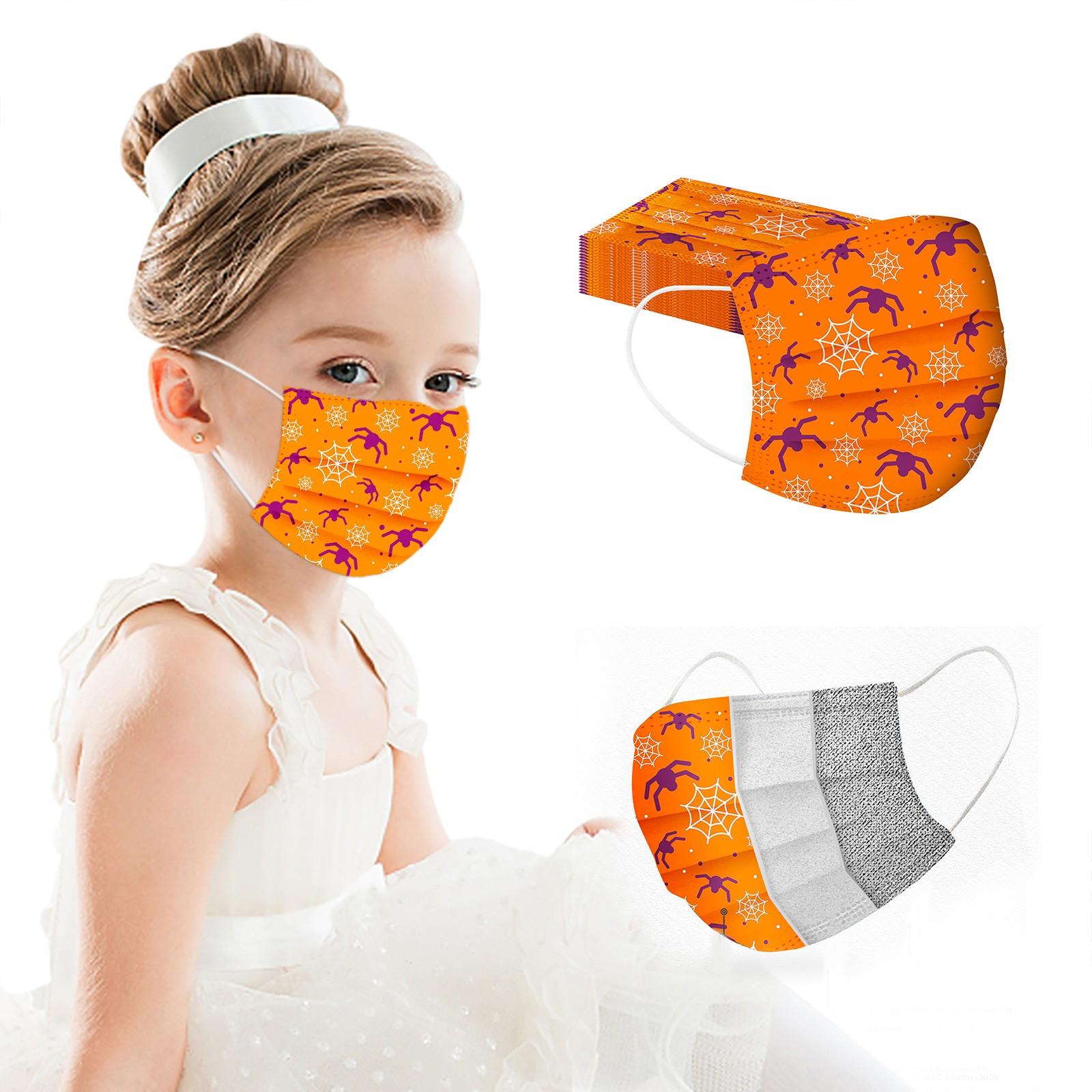 

Детские мультяшные маски на Хэллоуин одноразовые маски для лица ушные петли 10 шт