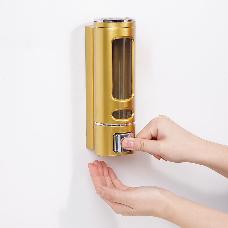 Wall-Mounted ABS Manual Soap & Hand Sanitizer Dispenser for Kitchen & Hotel