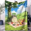 Hayao Miyazaki Classic Anime Blanket For Office Travel Comfort Leisure Camp Travel Multifunctional Universal Blanket Fan Gift
