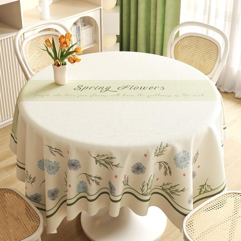Environment protection Green and Fresh Rectangular Tablecloth Natural Sagging Anti Slip Silent Table Mat Thickened Encrypted Restaurant Decorat Fabric