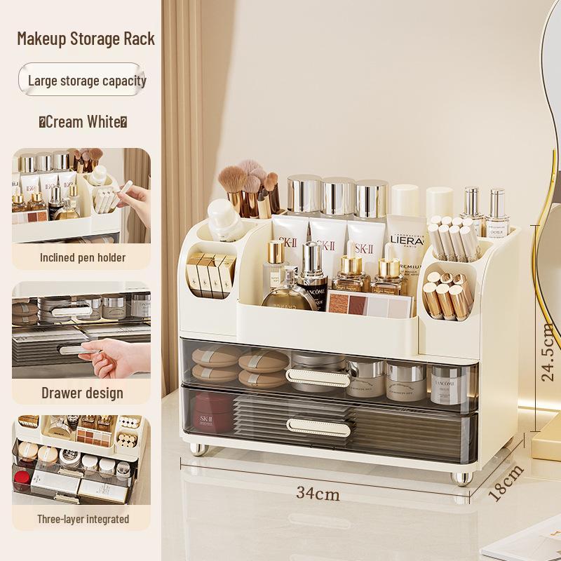 Kosmetischer Organisator: Make-up-Pinsel, Lippenstift, Lidschatten & Schreibwaren Aufbewahrungsröhre