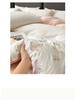 G5Z Light Luxury Embroidery Soft Cotton Bedding Set - Duvet Cover, Fitted Sheet, and Pillowcases.