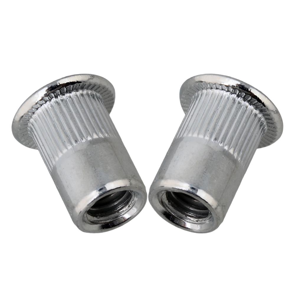 6mm Threaded Rivet Nut Inserts Rivnut Nutsert Carbon Steel M6 25pcs