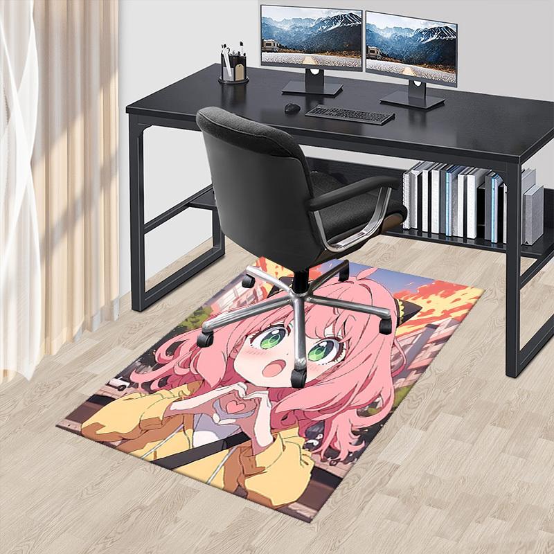 

1pc Nekomimi Cat Ears Pink Hair Chair Mat, Office Chair Pad, Non-Slip Carpet for Home Decor, Seasonal Gift, Suitable for Office, Living Room, Bedroom, 60cm by 90cm