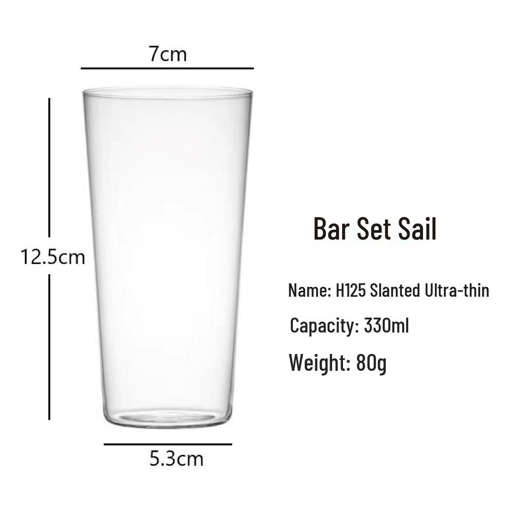 Creative Japanese Thin Collins Glass – Lead-Free Highball Cocktail, Gin, and Tonic Glass