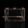 Transparent Acrylic Box Clutch Bag Chain Messenger Bag Women Evening Bags Handbag Chain Shoulder Bag Cosmetic Bag