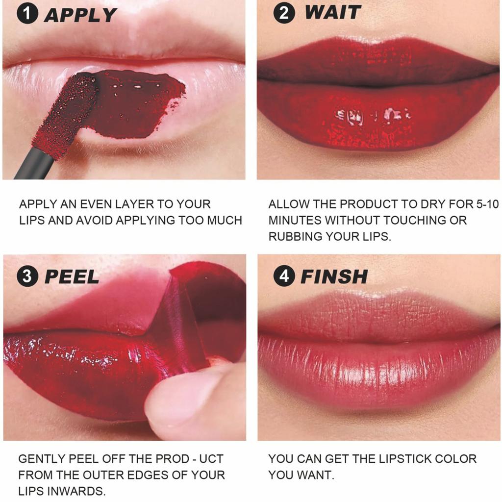 Matte Peel-Off Lip Stain 1Pc – Smudge-Resistant & Vibrant, Ideal for Casual Use, Celebrations, Office Meetings, or Gifting