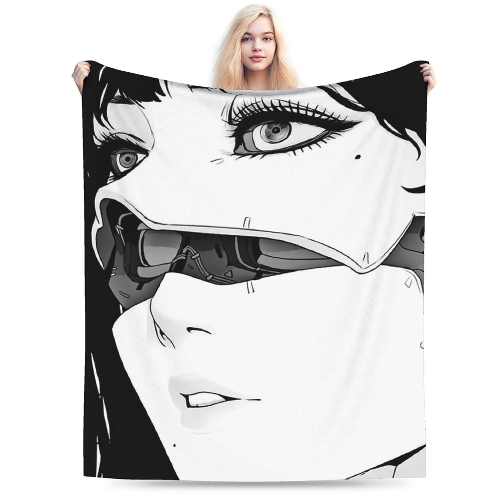 Motoko Kusanagi Ghost in the Shell Blankets Coral Fleece Plush Spring/Autumn Throw Blankets for Sofa Outdoor Rug Piece