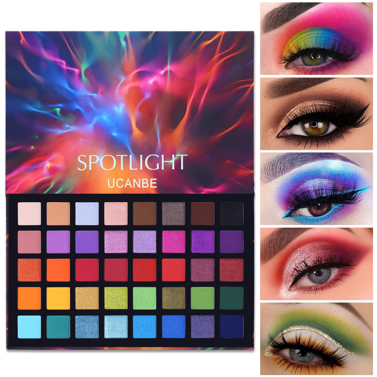 

Spotlight Eyeshadow Palette Professional 40 Color Eye Shadow Matte Shimmer Makeup Pallet Highly Pigmented Colorful Powder Long Lasting Waterproof