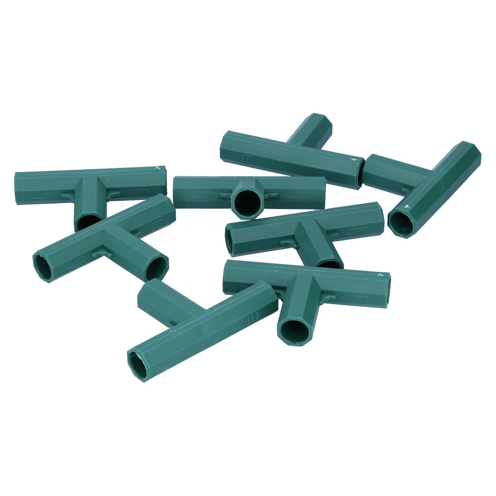 

8 шт. Т-образный соединитель DIY для крепления растений, тройник-адаптер для поддержки садовых растений 16 мм