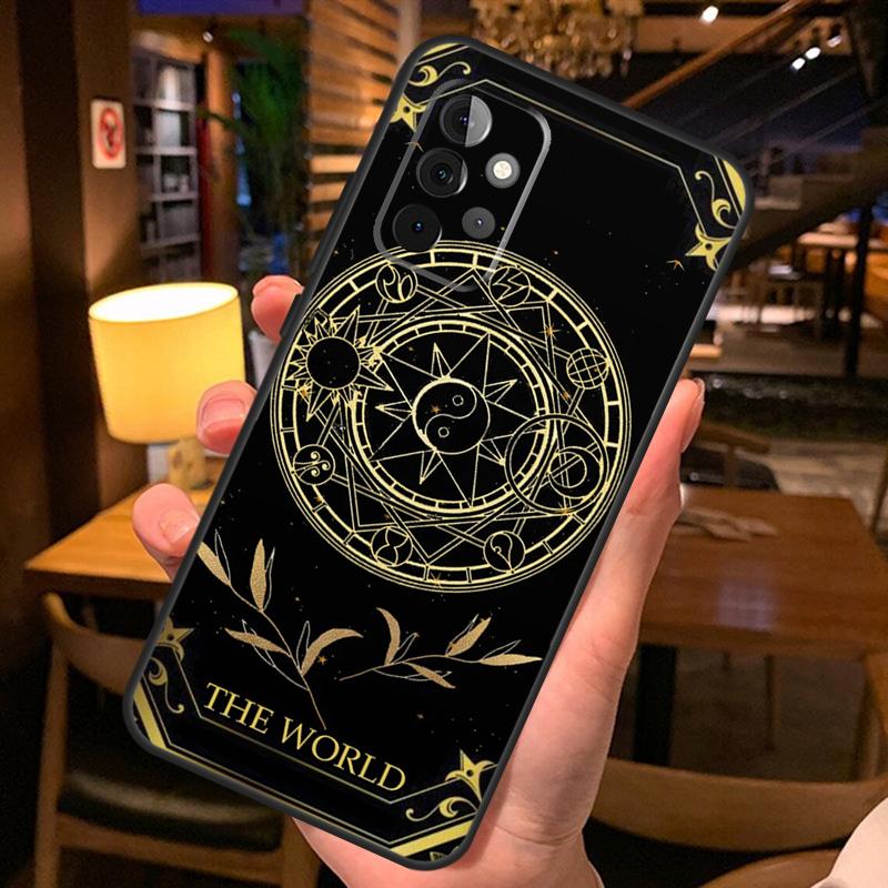Astrology Tarot Cards Phone Case For Samsung A51 A71 A50 A70 A13 A23 A33 A53 A12 A22 A32 A42 A52 A54 A34 A14 Cover