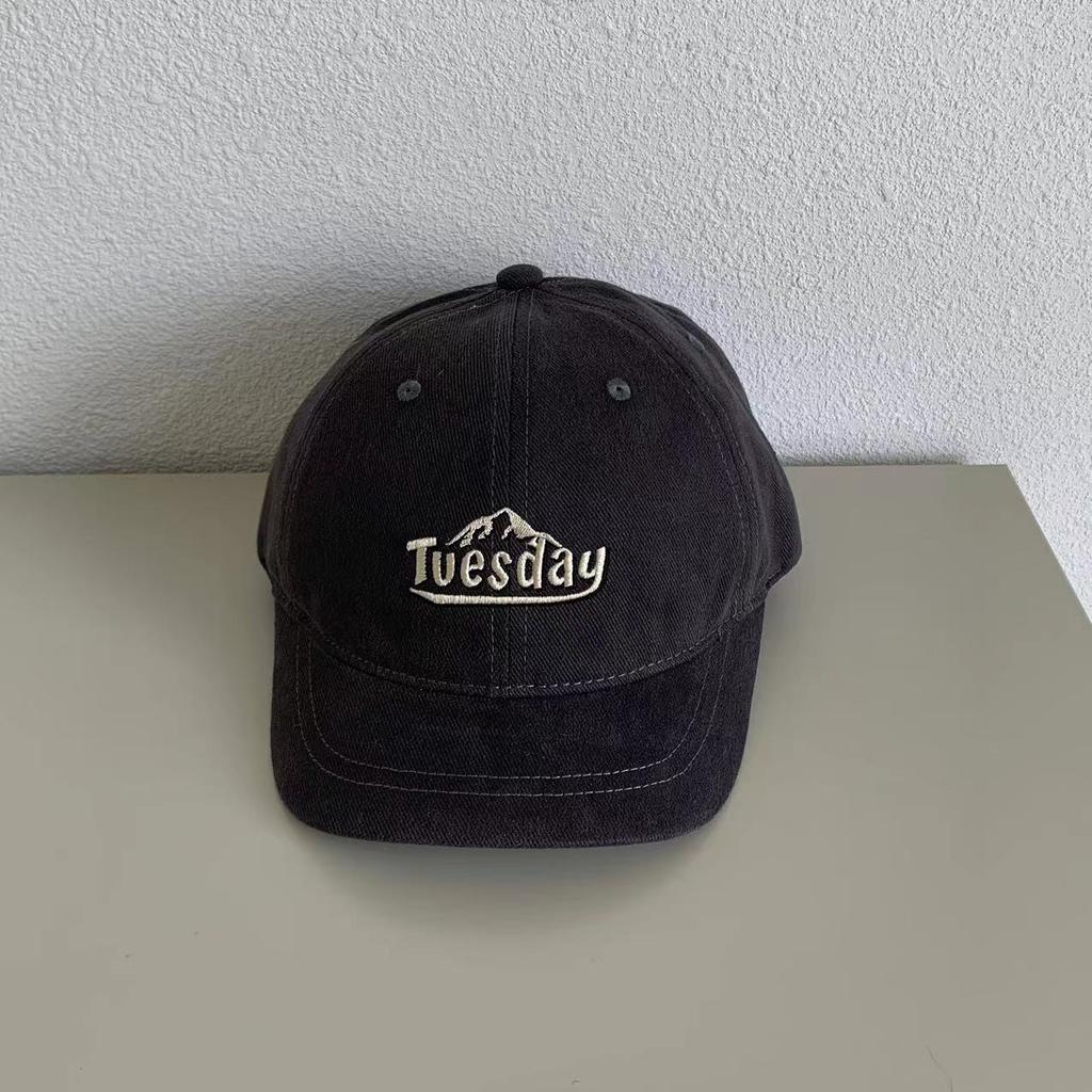 American Letter Embroidered Short Brim Baseball Cap Men Ami Kaji Retro Casual Sun Hat Women Street Versatile Hat