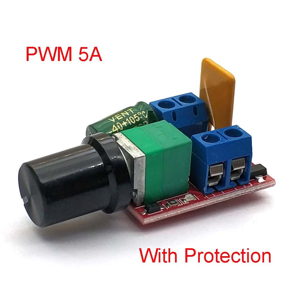 Mini 5A 90W PWM 12V DC Motor Speed Controller Module DC-DC 4.5V-35V Adjustable Speed Regulator Control Governor Switch 24V