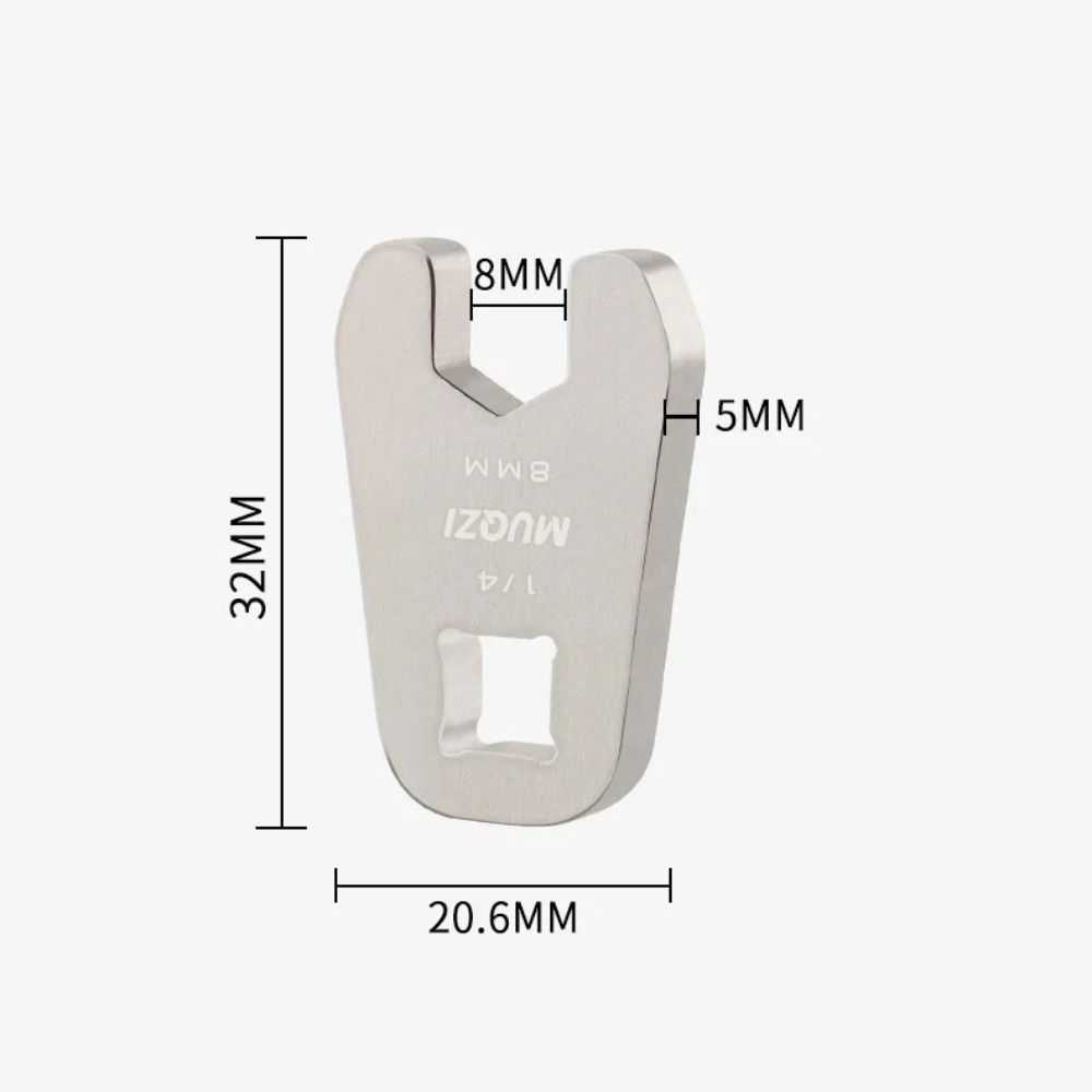 Portable M8 Bike Disc Brake Cable Wrench 1/4" Stainless Steel Bicycle Torque Wrench Professional Durable Brake Screw Wrench