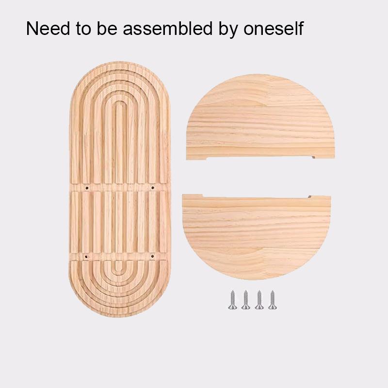 1set Wall Hanging Rack Floating Shelf Arched Storage Rack Geometric Display Rack Boho 2 Colors