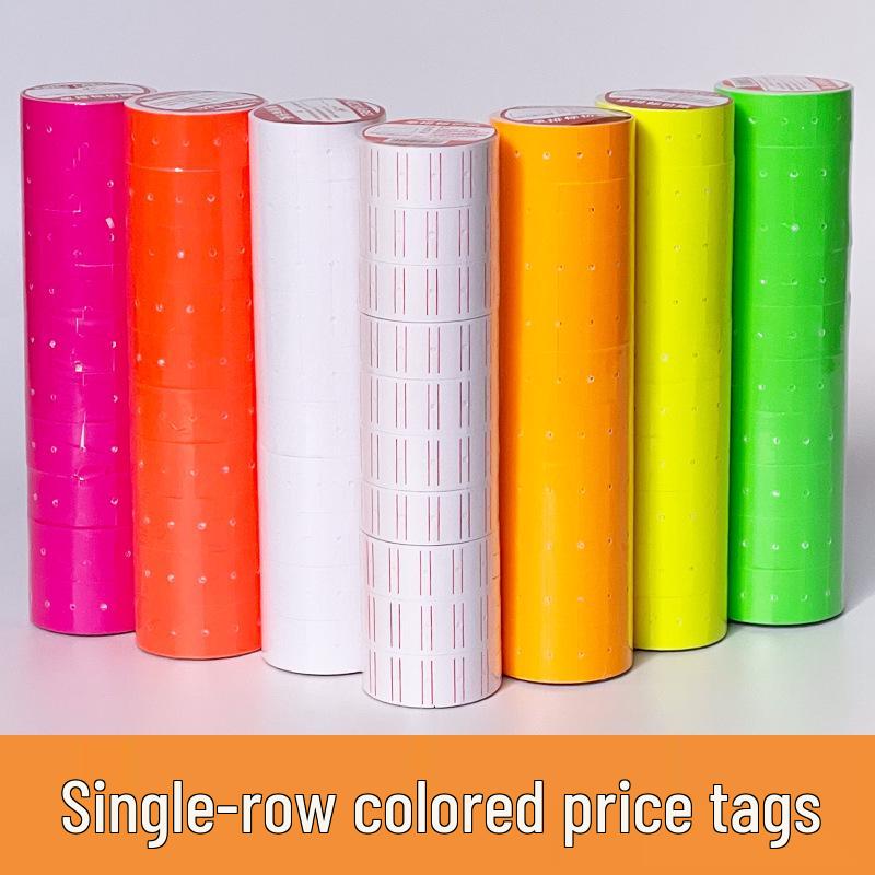 Single Row Price Labels & Coding Paper Tags - 10 Rolls, Free Shipping