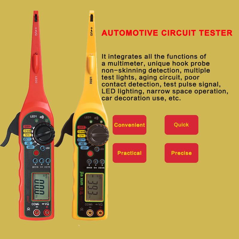 MS8211 Auto Circuit Tester Detector Power Circuit Probe Kit Electric Circuit Voltage Tester Multimeter Car Diagnostic Tool