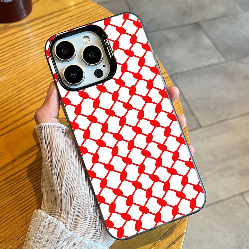 P-Palestinian HattA Head-Band Pattern Phone Case For iPhone 16 17 15 14 12 13 Pro Max Black Candy Matte Shockproof Cover