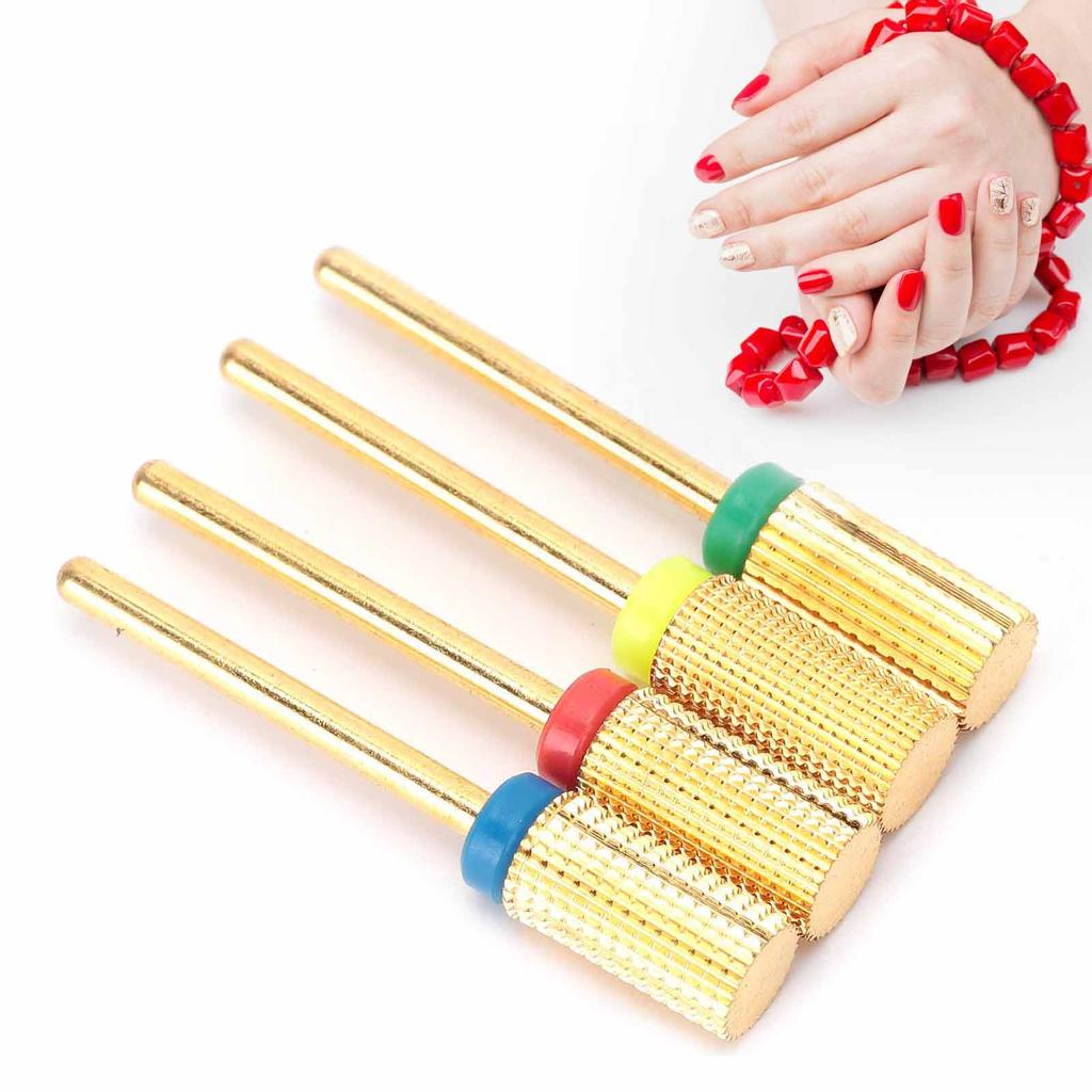 4pcs Nail Art Manicure Drill Bits Electric Grinding Machine Tool XF / F / M / C Head