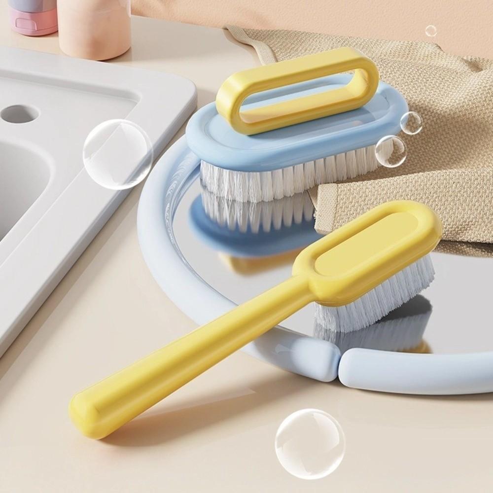 2PCS/SET Plastic Long Handled Shoe Brush Ergonomic Soft Bristled Board Brush Portable Shoe Washing Brush Shoe Cleaning