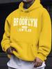 Printed Drawstring Sweatshirt Hooded Pullover Sweatshirt