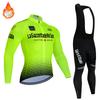 Winter Cycling Jersey Set 2025 Men's Long Sleeve Mountain Bike Cycling Clothing Fleece Warm MTB Bicycle Clothes Wear Suit