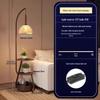 Oeny Retro Arc Vloerlamp met Afstandsbediening en Dimfunctie