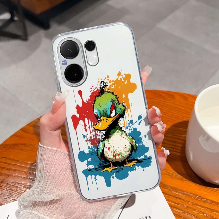 Casing For Vivo V60 V40 Lite V30e Y38 Y39 Y78 X200 Ulta X200s Case Cute Rabbit Panda Dog Back Covers TPU Silicone Soft Clear Phone Bags For Vivo Shell