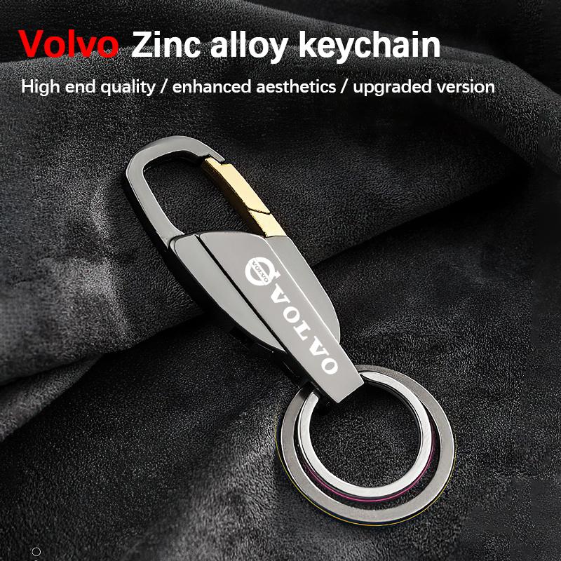 Zinc Alloy Car Key Chain Anti-Lost Keychain With KeyRing For Volvo Xc60 Xc90 V40 V60 S60 V50 V90 S80 C40 XC40 V70 XC70 C30 C70