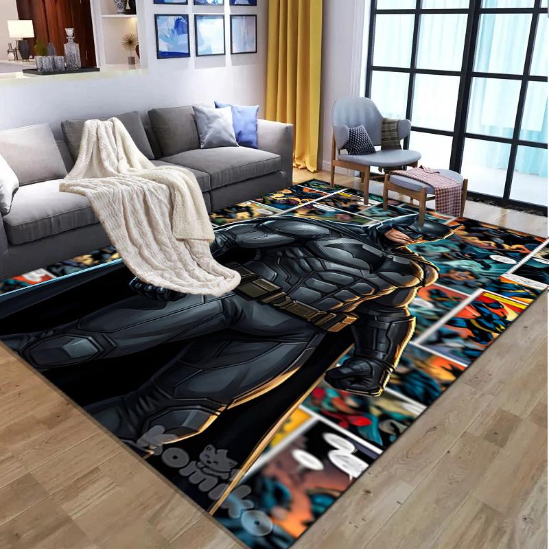 Batman Pattern Rug, Indoor/Outdoor Mat, for Picnic, Gameroom, Bedroom, Office, Living Room, Home Decor Carpet, Birthday Gift