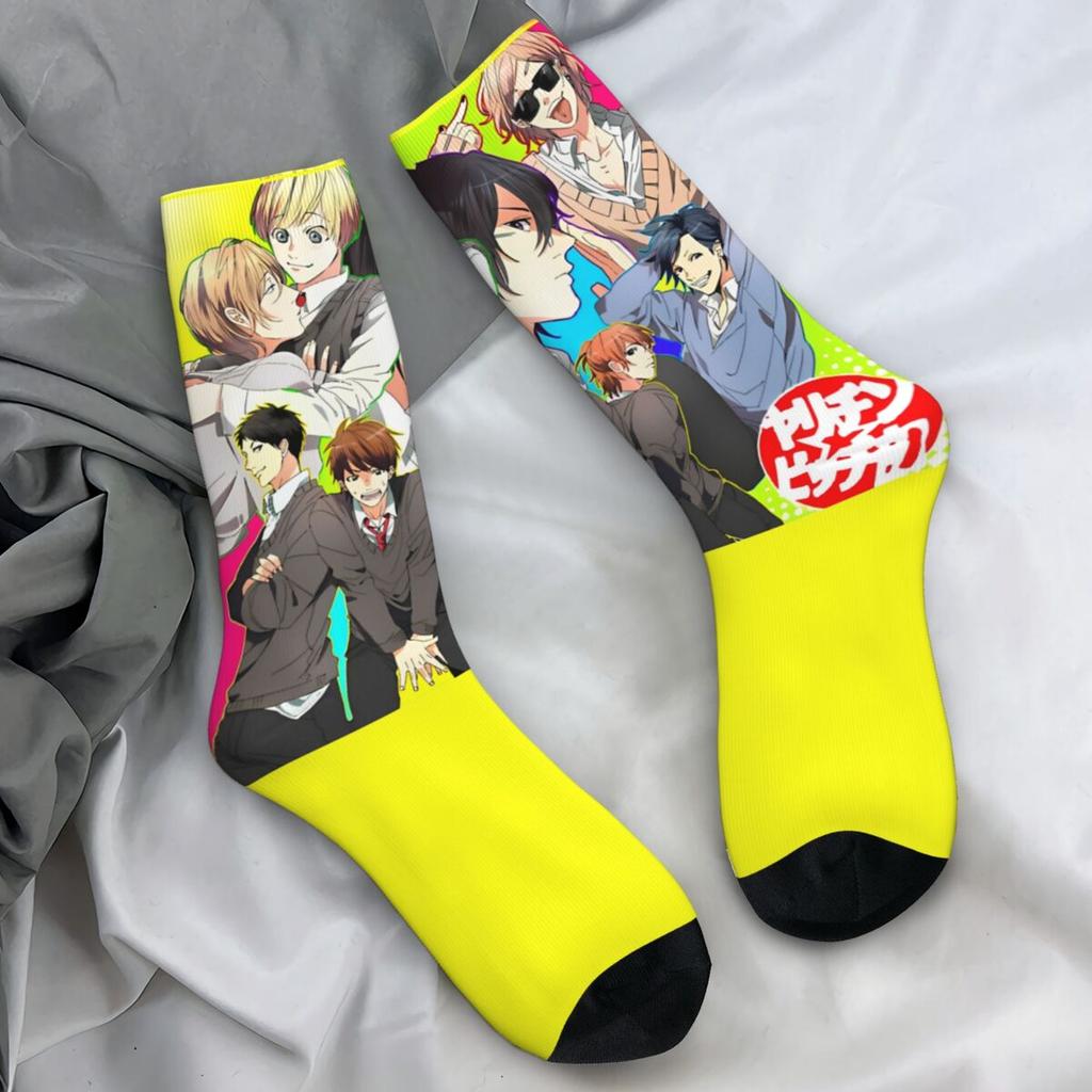 Couple Socks Yarichin B Club Manga Boy Stockings Autumn Gothic Warm Soft Socks Design Running Sports Non Slip Socks