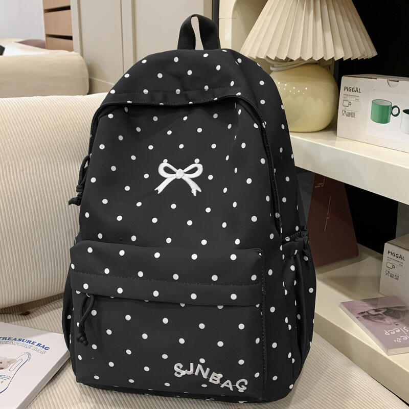 Campus Schoolbag Student Polka Dot Backpack Large Capacity Women's Backpack