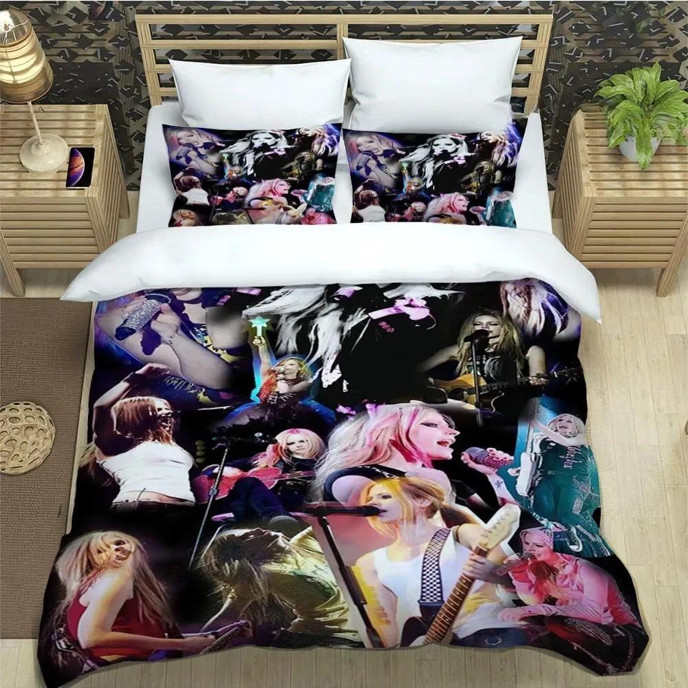 Avril Lavigne Duvet Cover Pillowcase Bedding Set Adult Boy Girl Bedroom Decoration Children Single Double Large Size