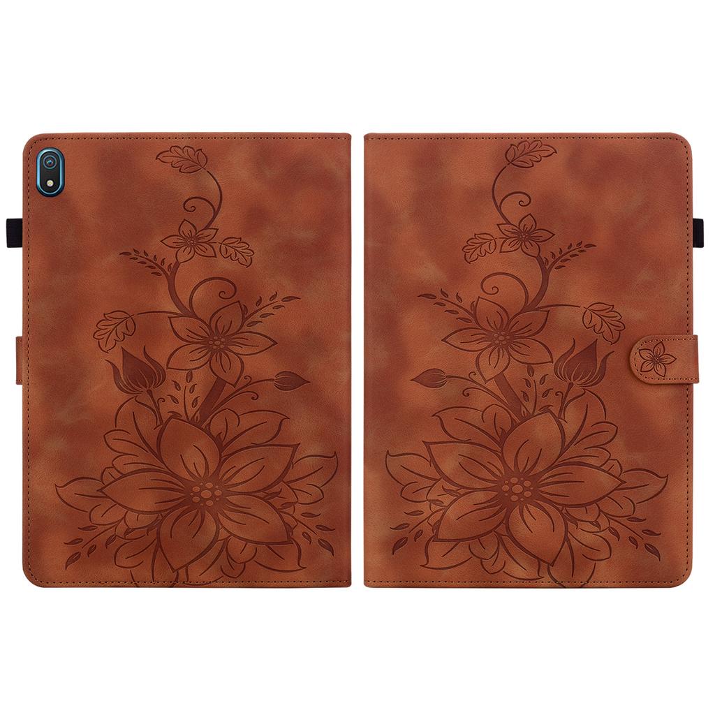 Custodia per Tablet in Pelle PU Squisito Design Floreale Goffrato per Nokia T20