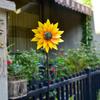 Sunflower Windmill Garden Stake Ornaments Outdoor Metal Wind Spinner Garden Patio Decoration for Garden Yard Patio Decor