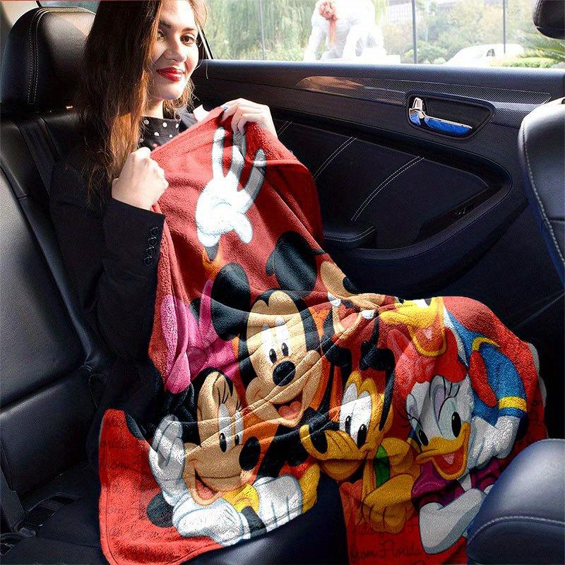 Mickey and Minnie Cartoon Blanket, Short Plush Cute Warm Blanket, Living Room Home Decoration Sofa Four Seasons Travel