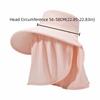 Wide Brim Foldable Shawl Hat Anti UV Adjustable Integrated Face Mask Fisherman Hat Sun Hat Large Brim Tea Picking Hat Gardening