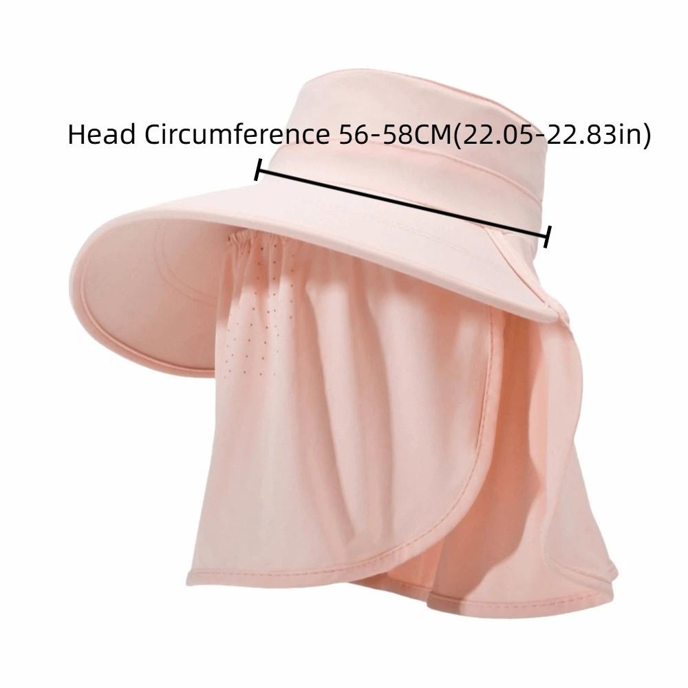 Wide Brim Foldable Shawl Hat Anti UV Adjustable Integrated Face Mask Fisherman Hat Sun Hat Large Brim Tea Picking Hat Gardening