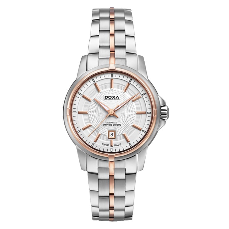 DOXA Women`s Mechanical White Watch D153RSV
