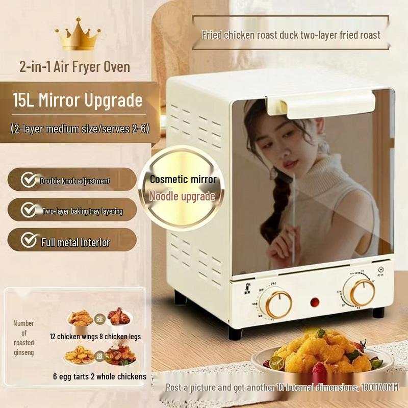 Smart Visual Air Fryer: Large Capacity, Multi-Function Cooking Appliance
