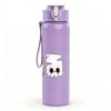 1PC Ghost Scissors Craft Cute Cartoon Print 750ml Color Plastic Sports Water Bottle Leakproof Flip Straw Lid Suitable for Sports Office Home Use