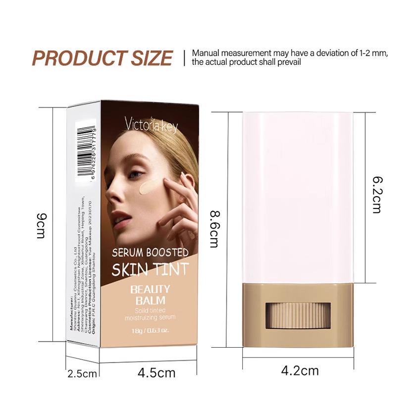 6 Farben Abdeckstift-Palette - Deckt Makel Akne Narben ab, Primer BB Cream Foundation Stick, Langanhaltendes Natürliches Finish Gesichts-Make-up für Alle Hauttypen