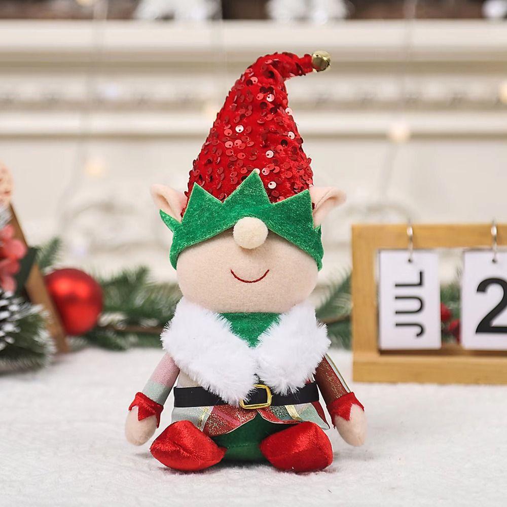 Plush Christmas Faceless Doll Creative Faceless Doll Ornament Christmas Elf Doll  Indoor Decor