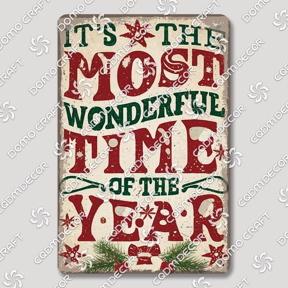 Merry Christmas Hot Cocoa Chocolate Poster Tin Signs Retro Elk Santa Claus Cookies Metal Plate Cafe Kitchen Home Decor Gift