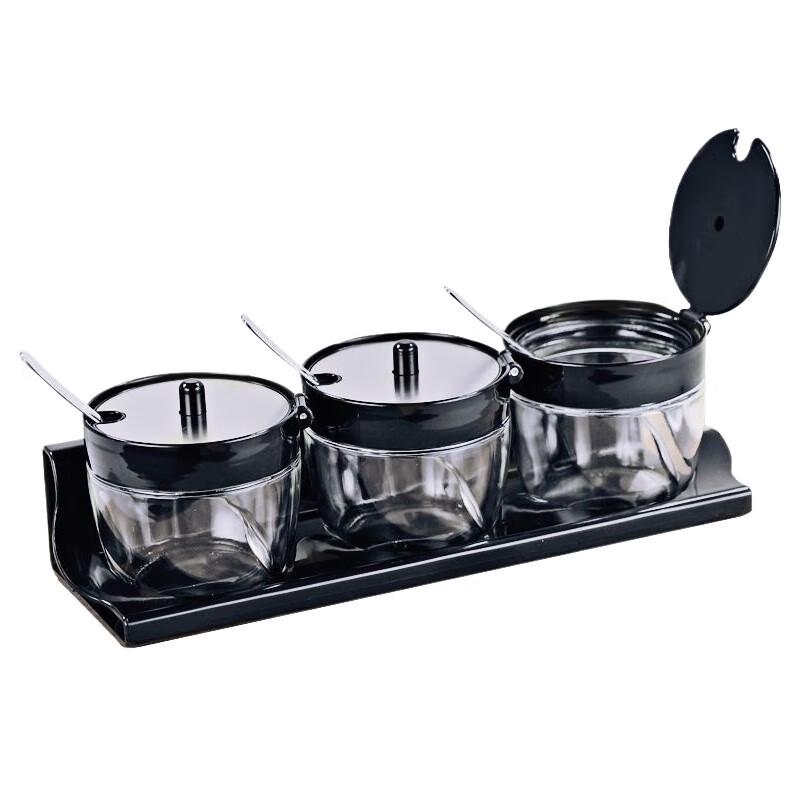 Beifu Modern Tabletop Seasoning Set - Black (10-Pack)