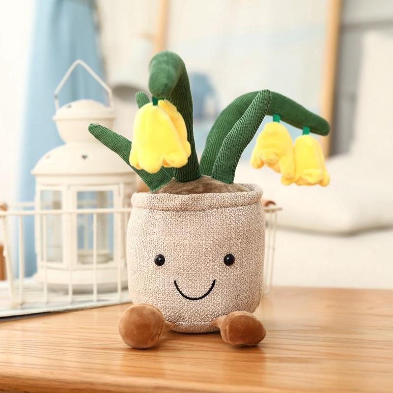 Simulation Plant Doll Daffodil Tulip Fun Potted Series Plush Toy Decorative Ornaments