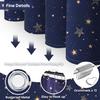 Amaredom Star Shower Curtain, Celestial Shower Curtain for Bathroom, Waterproof Fabric Shower Curtain Set, Bathroom Decoration W