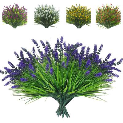 Artificial Lavender Fake Flower Green Plant Home Decoration Monkey Grass Artificial Spring Grass Lavender Plant Flower
